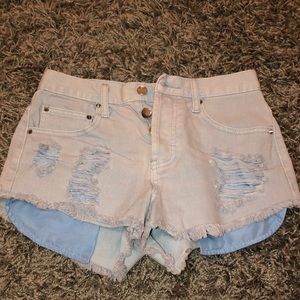 Forever 21 Light Wash Denim Shorts